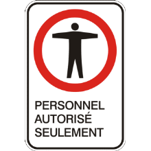 Personnel autorisé seulement