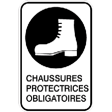 Chaussures protectrices obligatoires