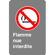 Flamme nue interdite - Normes CSA