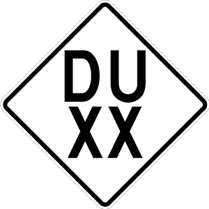 Panneau avancé de limite de vitesse (unité désignée)