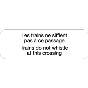 Pannonceau les trains ne sifflent pas