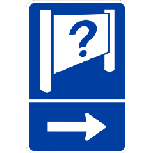 Relais d'information touristique avec flèche