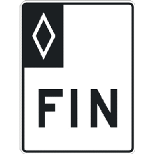 Fin de voie réservée