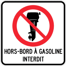 Hors-bord à gasoline interdit