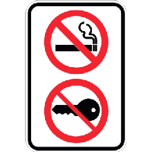 Interdiction de fumer et Arrêter le moteur