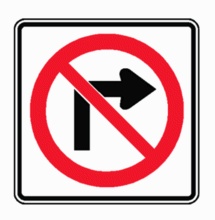 NO RIGHT TURN