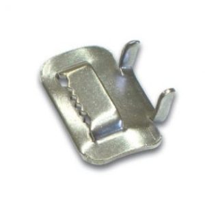 Boucles d'attache ouvertes en acier inoxydable de 3/4" de large.