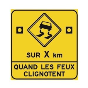 Chaussée glissante sur X km QFC