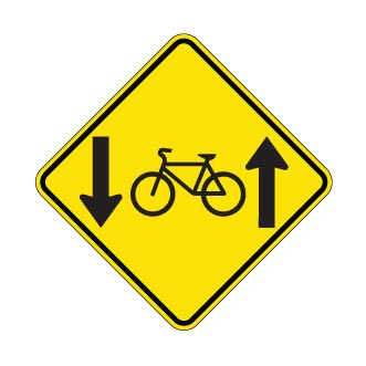 Signal avancé de circulation à double sens des bicyclettes