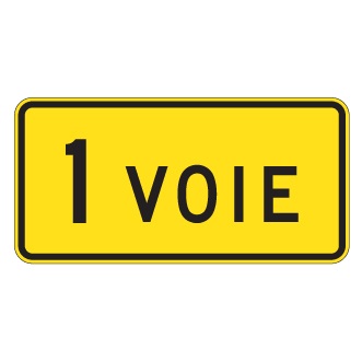 Panonceau Passage 1 voie