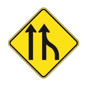 Perte de voies à droite sur routes à trois voies et plus