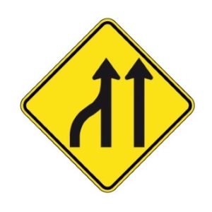 Perte de voies à gauche sur routes à trois voies et plus