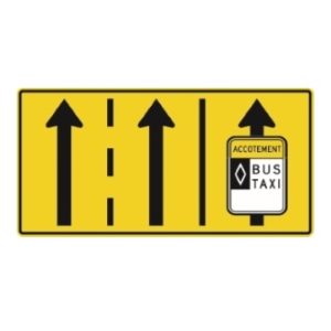 Signal avancé de voie réservée sur accotement