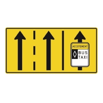 Signal avancé de voie réservée sur accotement