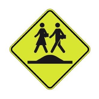 Signal avancé d'une zone scolaire ou d'un passage pour écoliers