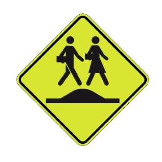 Signal avancé d'une zone scolaire ou d'un passage pour écoliers