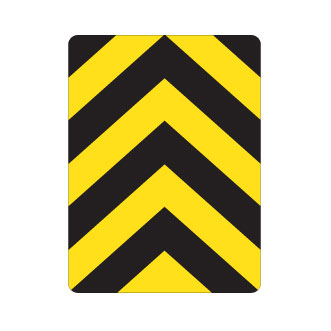 Balise de danger contournement à gauche et à droite