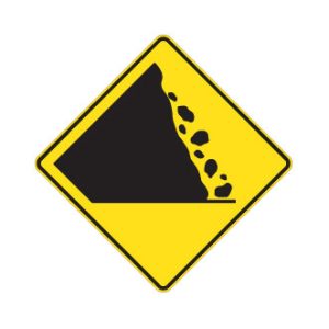 Risque de chute de pierres