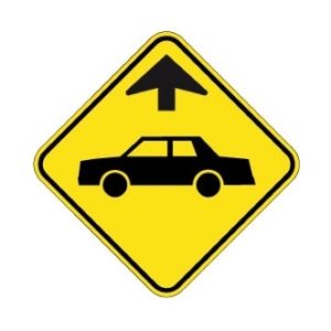 Signal avancé de chaussée désignée