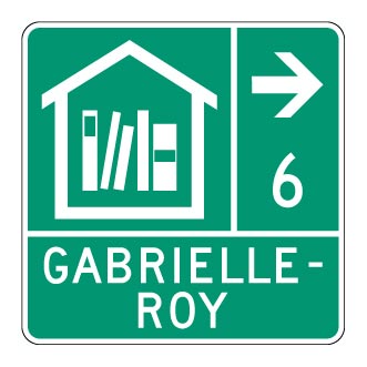 Panneaux d'équipemens spécifiques - direction et distance (deux lignes)
