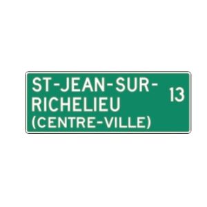 Rappel de distance de municipalité (2lignes) avec centre-ville