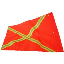 Drapeau orange 20" x 28" avec bandes réfléchissantes