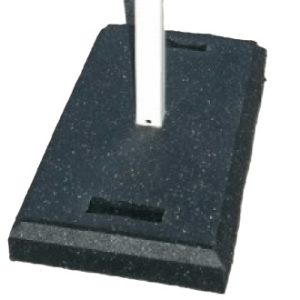 Base 35 lbs rectangulaire avec adaptateur 1.75