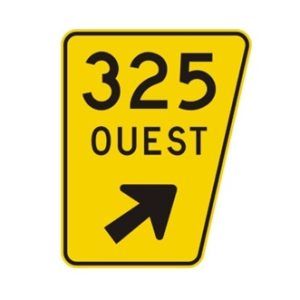 Confirmation de sortie avec point cardinal