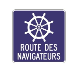 Panneau d'acheminement vers la route ou le circuit touristique