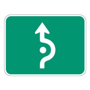 Panonceau de direction tout droit pour carefour giratoire