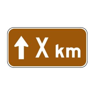 Panonceau de direction et distance