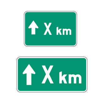 Panonceau de direction et distance