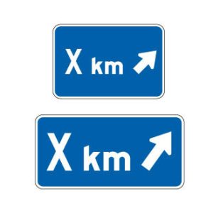 Panonceau de direction et distance