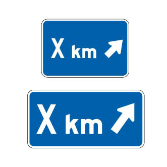 Panonceau de direction et distance