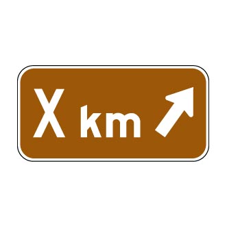 Panonceau de direction et distance