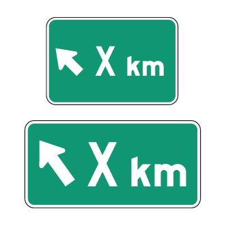 Panonceau de direction et distance