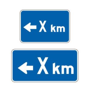 Panonceau de direction et distance
