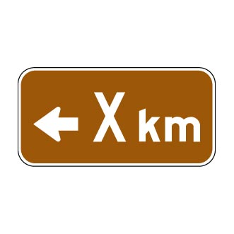 Panonceau de direction et distance