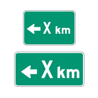 Panonceau de direction et distance