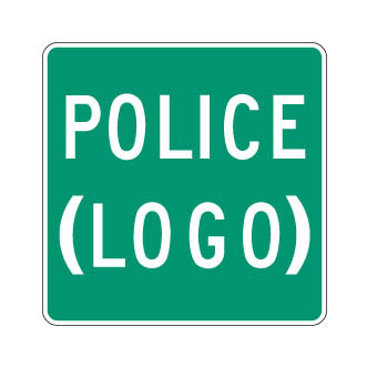 Poste de police municipale avec espace pour logo