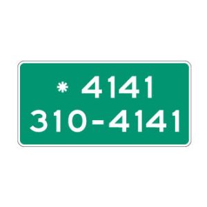 Panonceau de numéros de téléphone universels