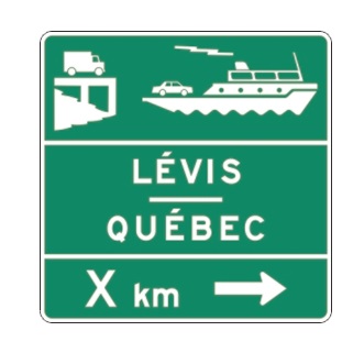 Traverse maritime - X km et flèche à droite