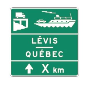 Traverse maritime - flèche tout droit et X km