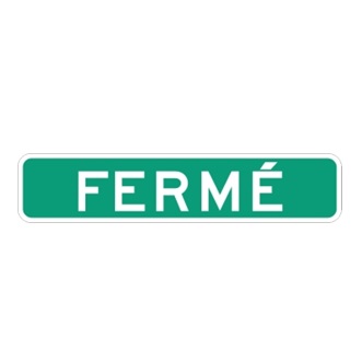 Panonceau Fermé pour traverse maritime