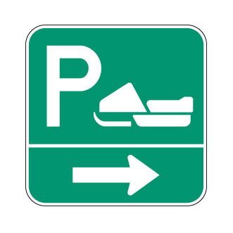 Aire de stationnement pour motoneiges
