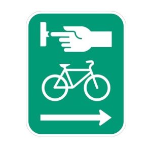 Bouton d'appel de feux pour cyclistes