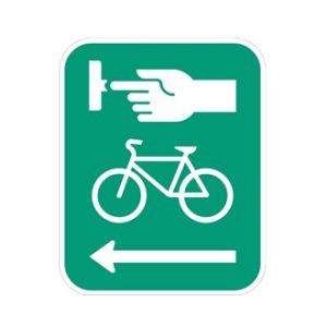 Bouton d'appel de feux pour cyclistes