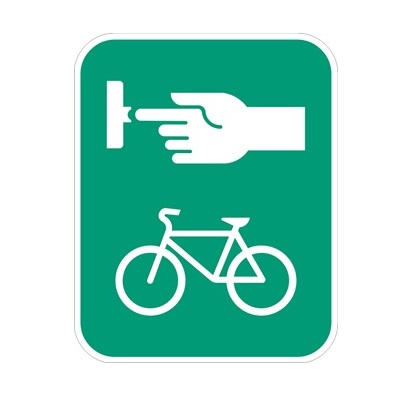 Bouton d'appel de feux pour cyclistes
