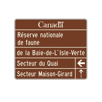 Réserve nationale de faune (avec direction et distance)