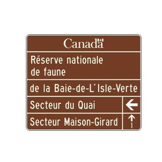 Réserve nationale de faune (avec direction et distance)